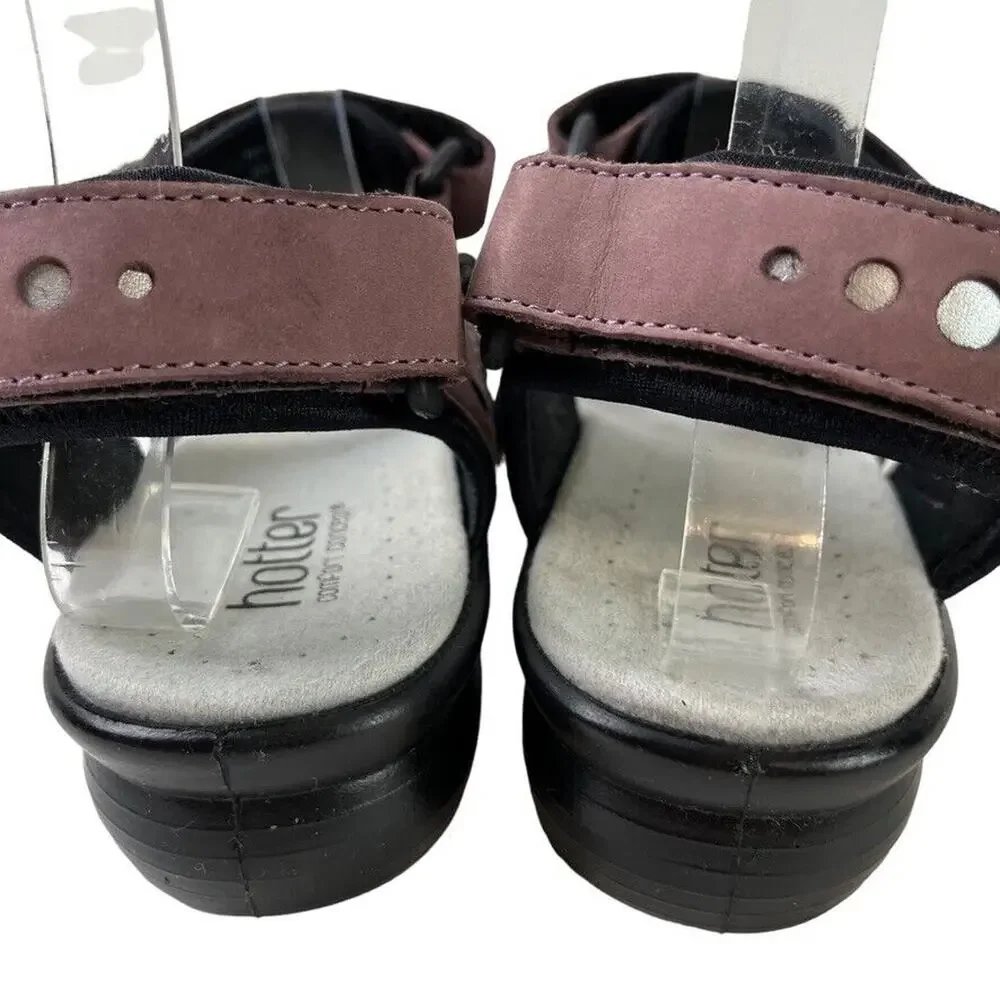Hotter Comfort Concept Purple Strappy Sporty Casual Sandals Shoes sz 8